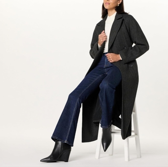 The Drop Black Gina Vegan Leather Wedge Boot - Picture 2 of 11